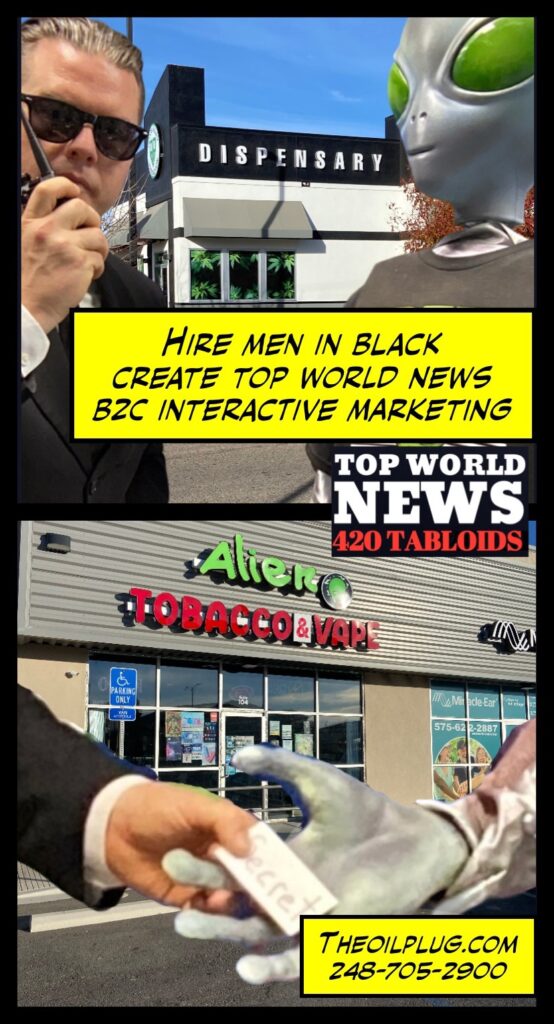 TOP WORLD NEWS 420 Tabloids Men in black business promotion